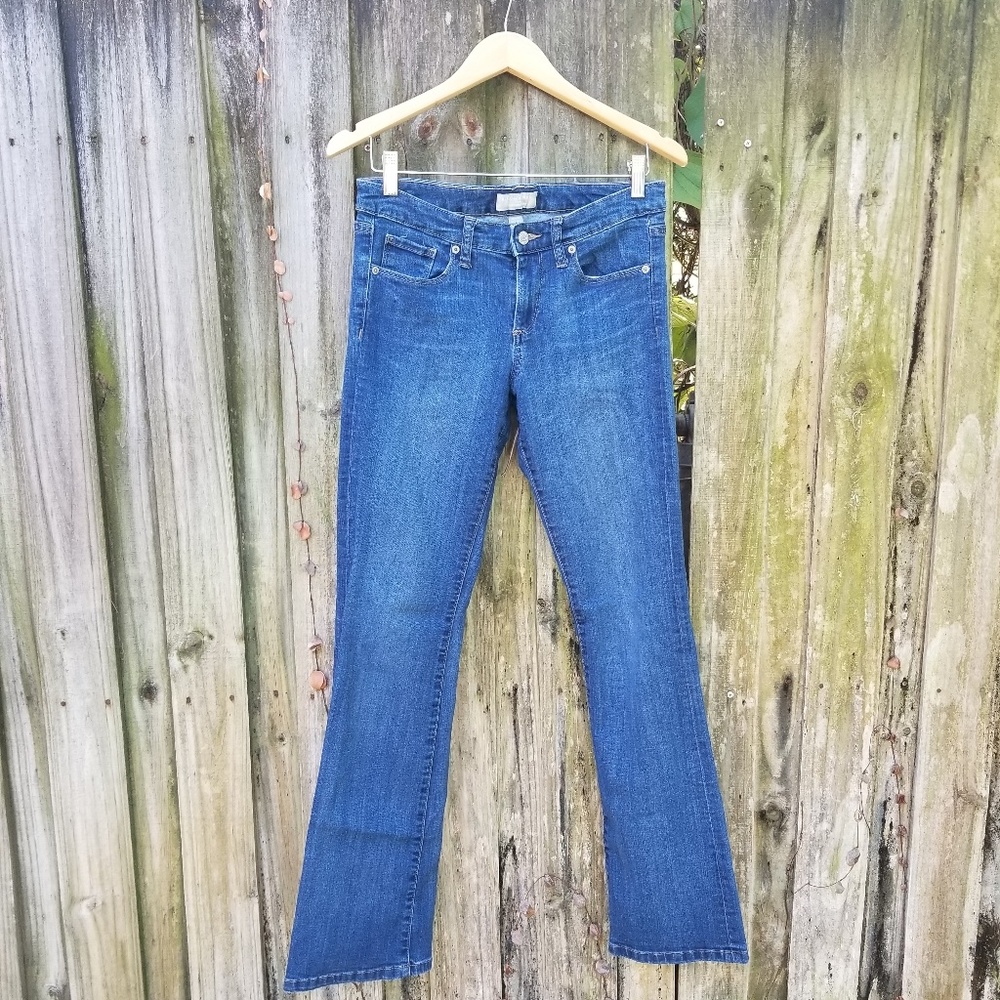 Banana Republic Faded Dark Rinse Slim Bootcut Jean